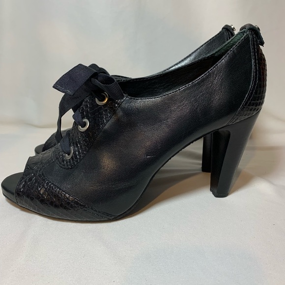 Antonio Melani Womens Open Toe Black High Heels Shoes Size 9.5 - Picture 4 of 11
